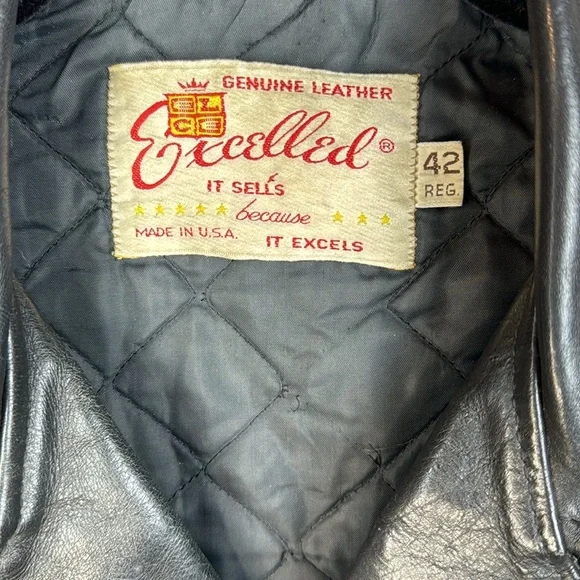 Excelled Vintage Leather Jacket- Size 42